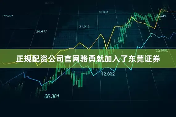 正规配资公司官网骆勇就加入了东莞证券