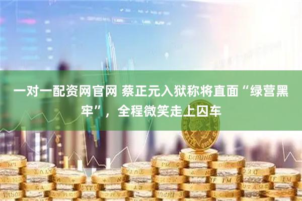 一对一配资网官网 蔡正元入狱称将直面“绿营黑牢”,全程微笑走上囚车